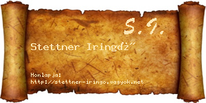 Stettner Iringó névjegykártya